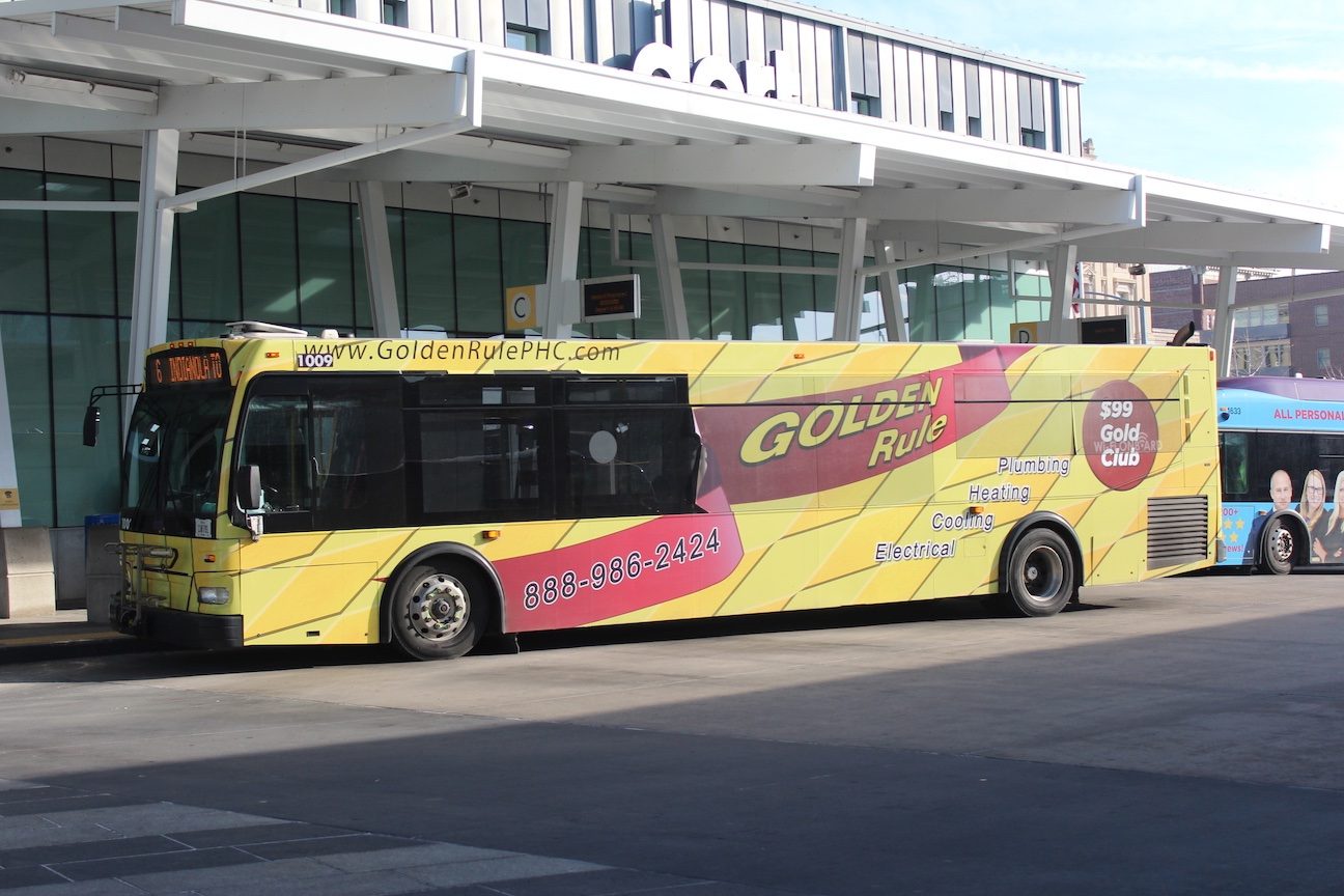 DART Central Station, the Des Moines Area Regional Transit hub on Cherry Street